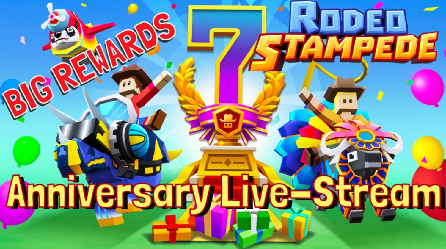 Rodeo Stampede’s 7th-anniversary stream Game Growth